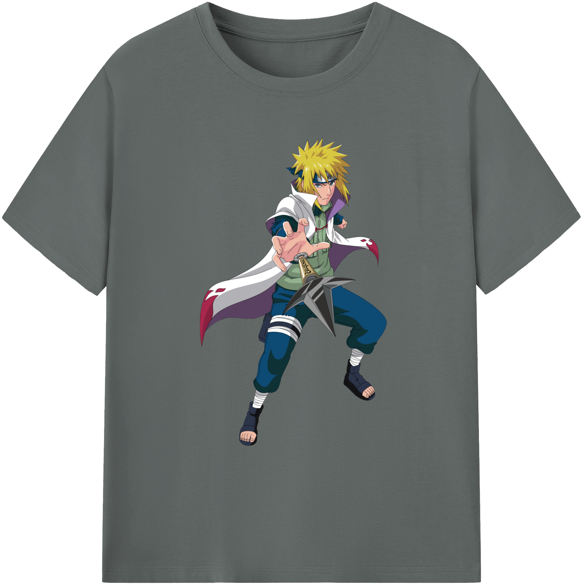 （画像用） NARUTO -ナルト- 波風 ミナト Namikaze Minato 綿100％ メンズ半袖Tシャツ｜肌触りやわらか＆通気性
